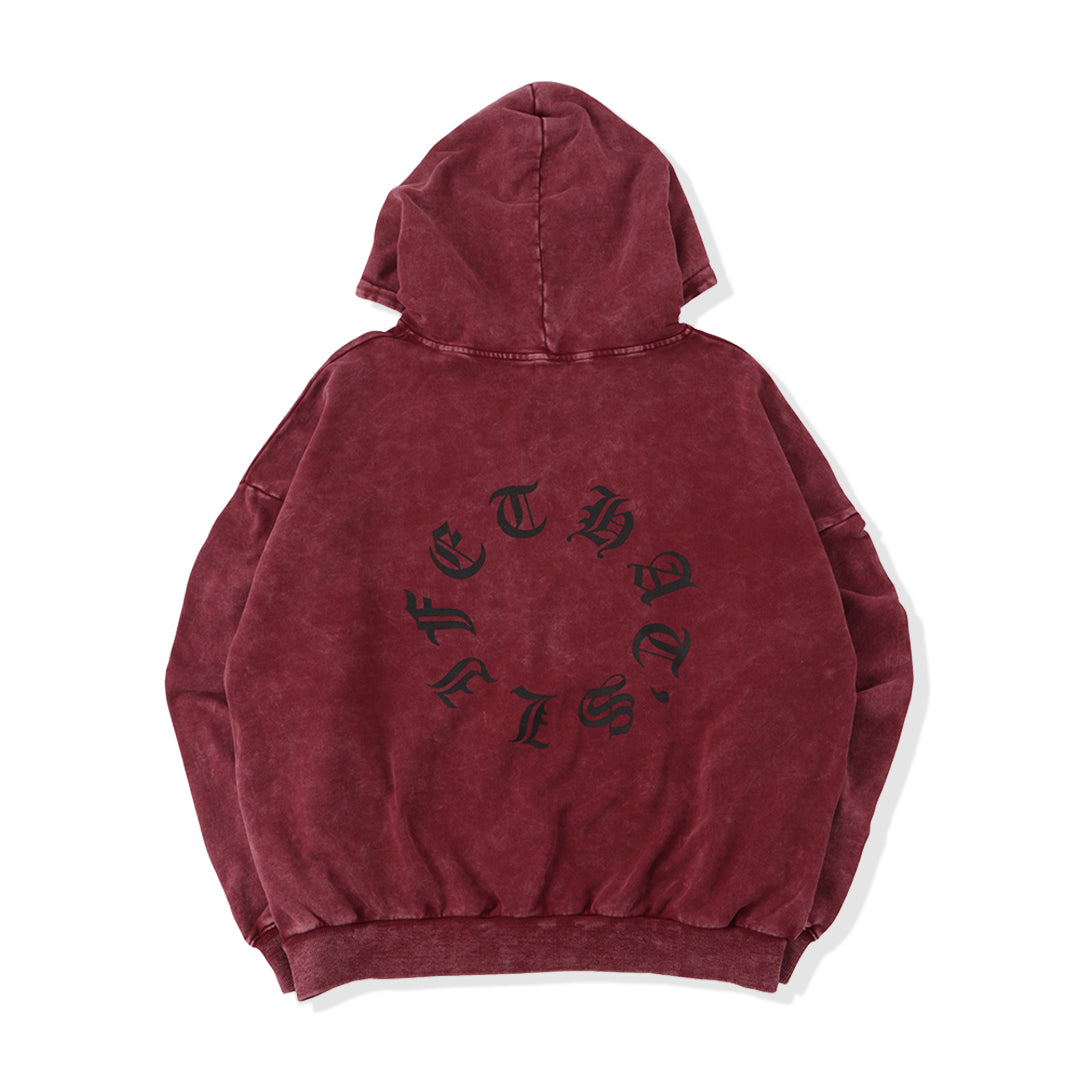 Vintage styles Circle logo zip hoodie