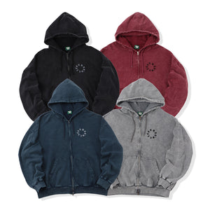 Vintage styles Circle logo zip hoodie