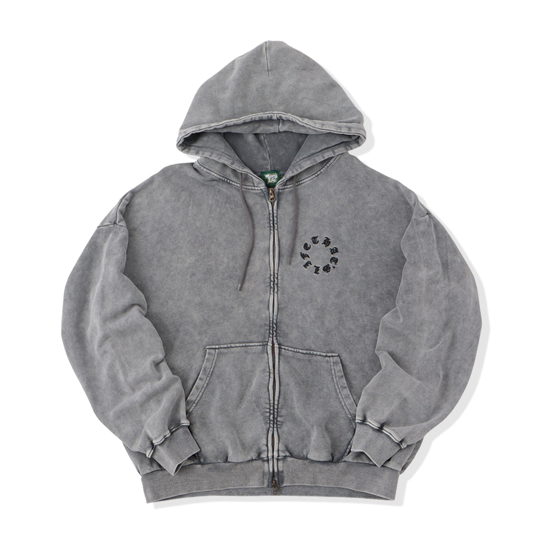 Vintage styles Circle logo zip hoodie