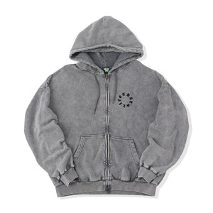 Vintage styles Circle logo zip hoodie