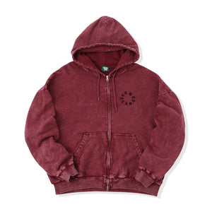 Vintage styles Circle logo zip hoodie