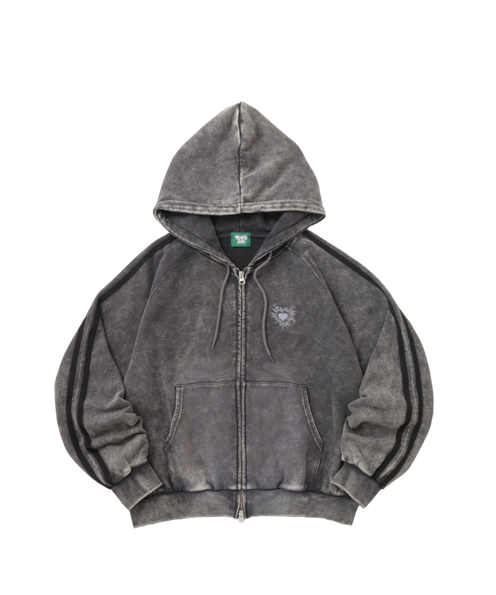 Vintage Style Raglan Stripe Zip Hoodie free
