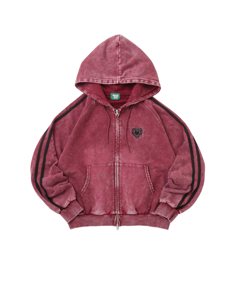 Vintage Style Raglan Stripe Zip Hoodie free
