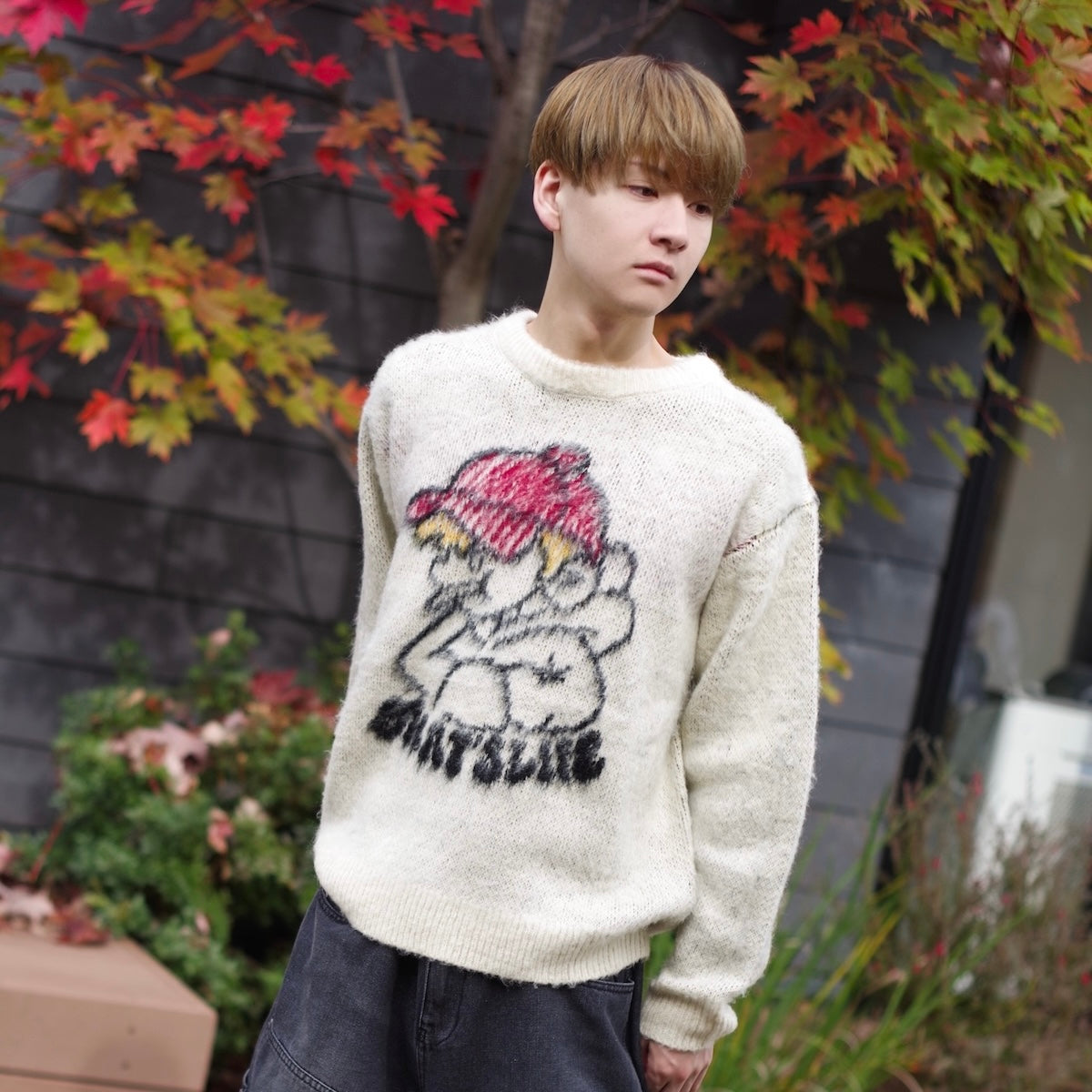 That's life "CANDY BOY" logo knit