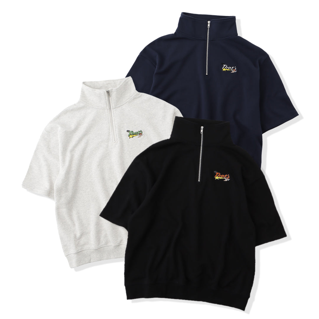 HEAVY WEIGHT ANGEL LOGO HALF ZIP TEE