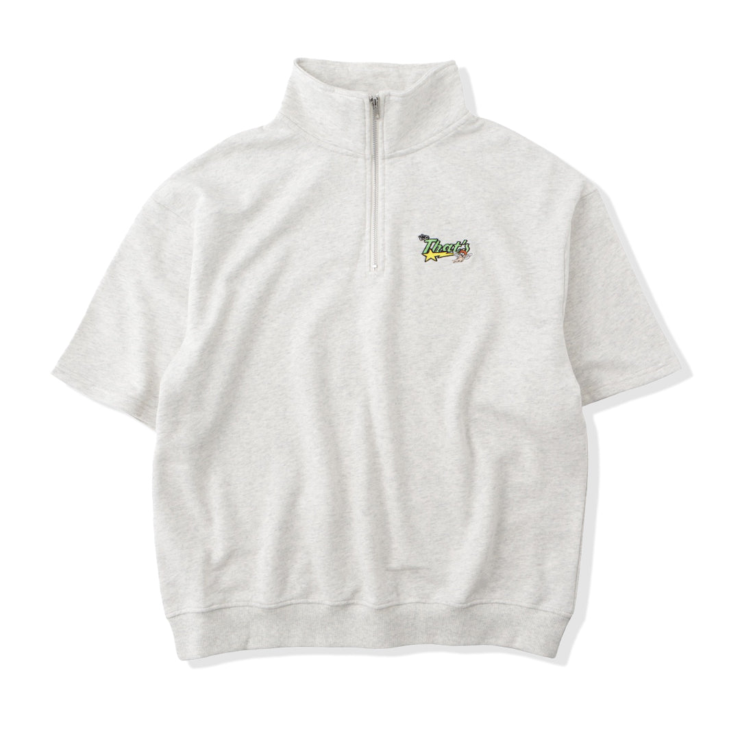 HEAVY WEIGHT ANGEL LOGO HALF ZIP TEE