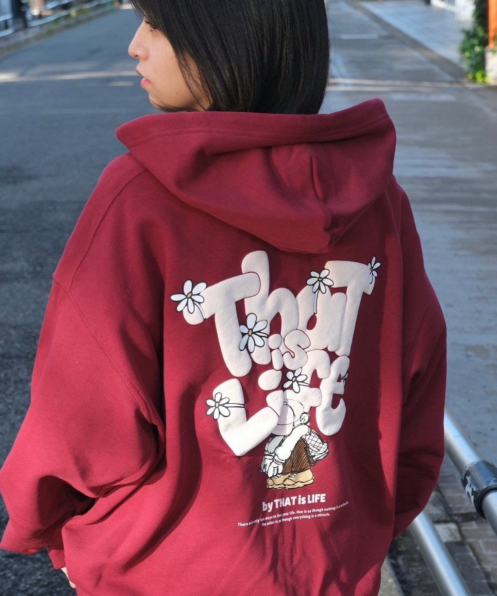 HEAVY WEIGHT 11.0oz "FLOWER BOY" LOGO ZIP HOODIE