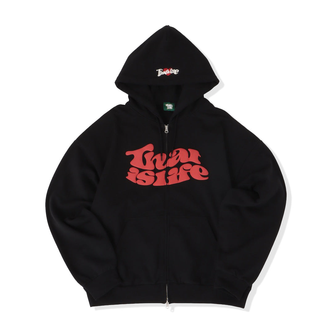 HEAVY WEIGHT 12.0oz FRONT LOGO ZIP HOODIE