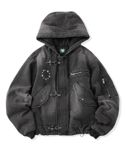 Vintage styles Star logo Duck Hooded Fireman Jacket – That's life
