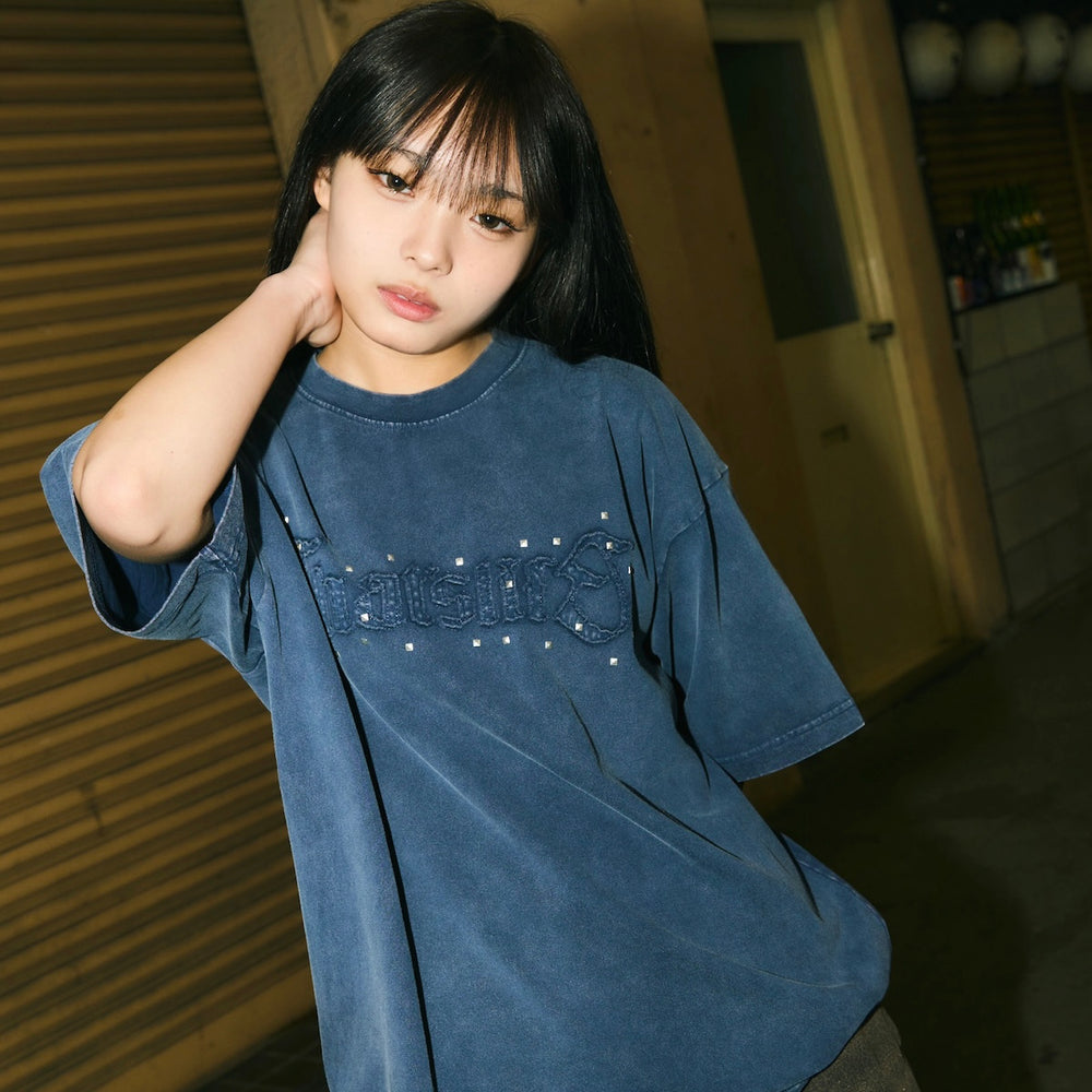 Vintage styles Patch work logo tee