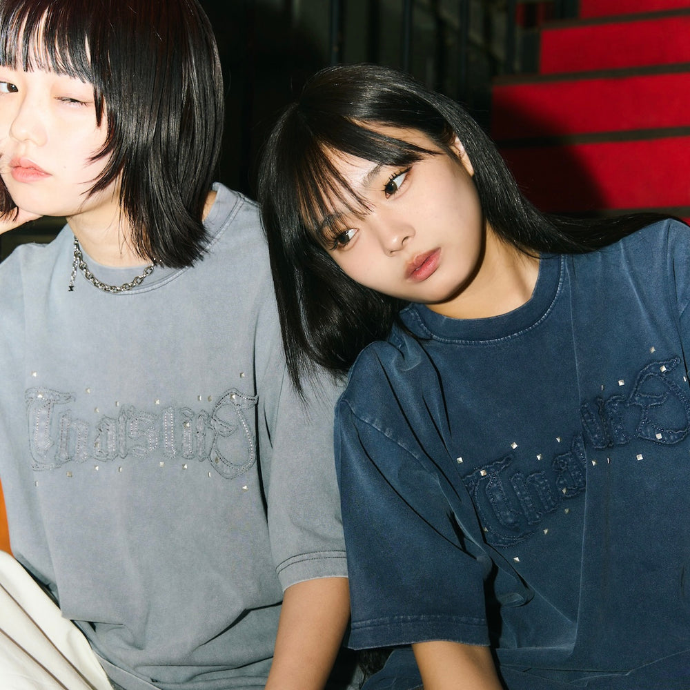 Vintage styles Patch work logo tee