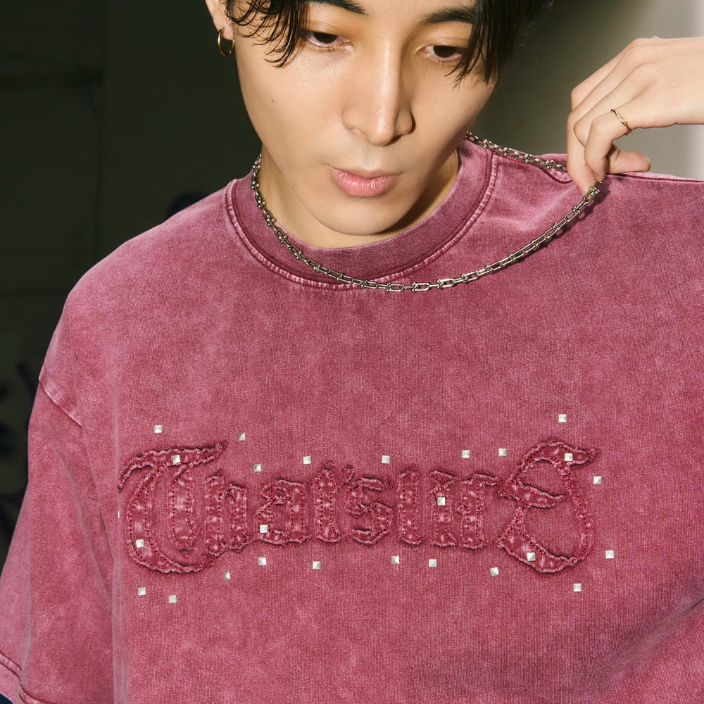 Vintage styles Patch work logo tee