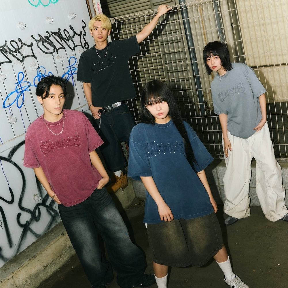 Vintage styles Patch work logo tee