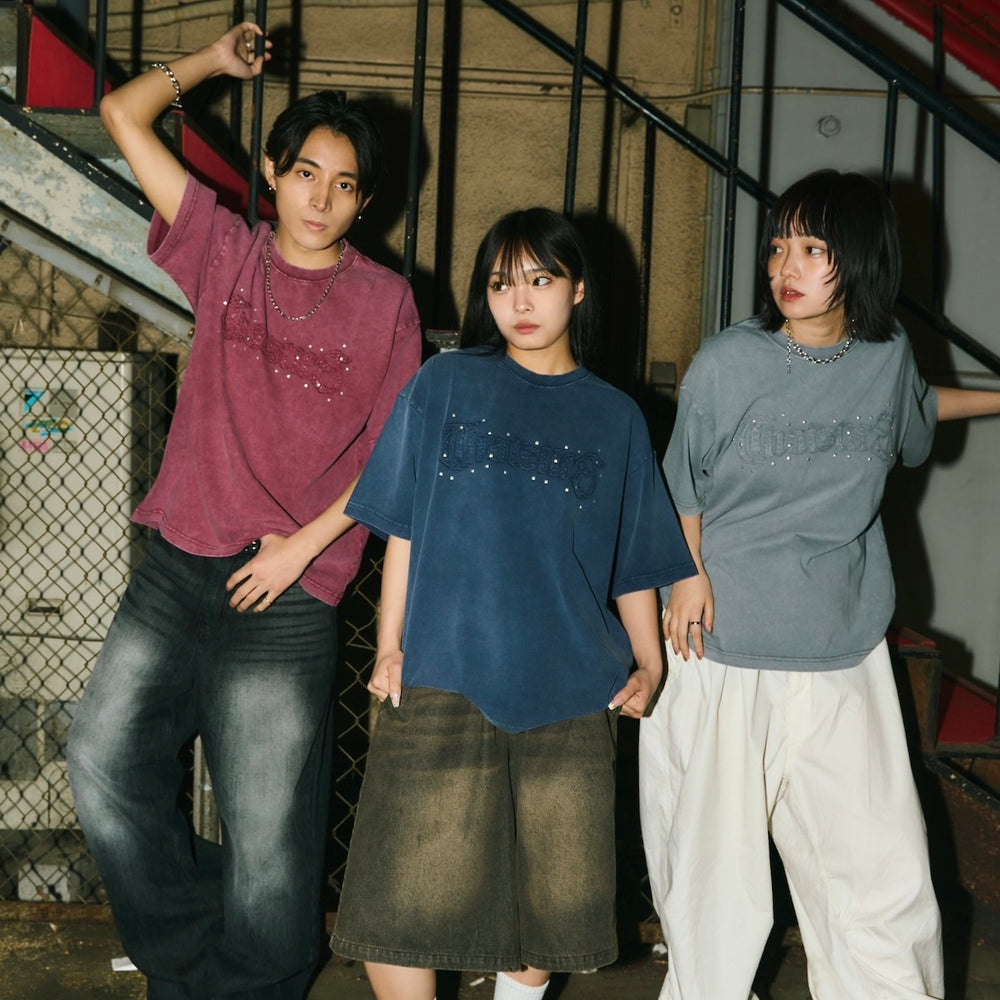 Vintage styles Patch work logo tee