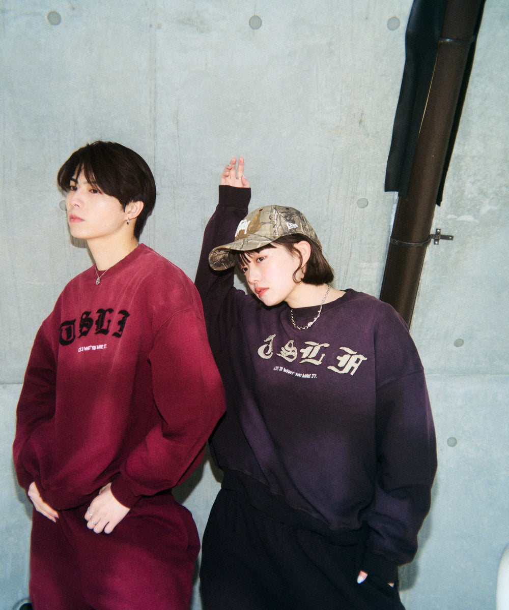 Vintage styles Patch work logo sweat