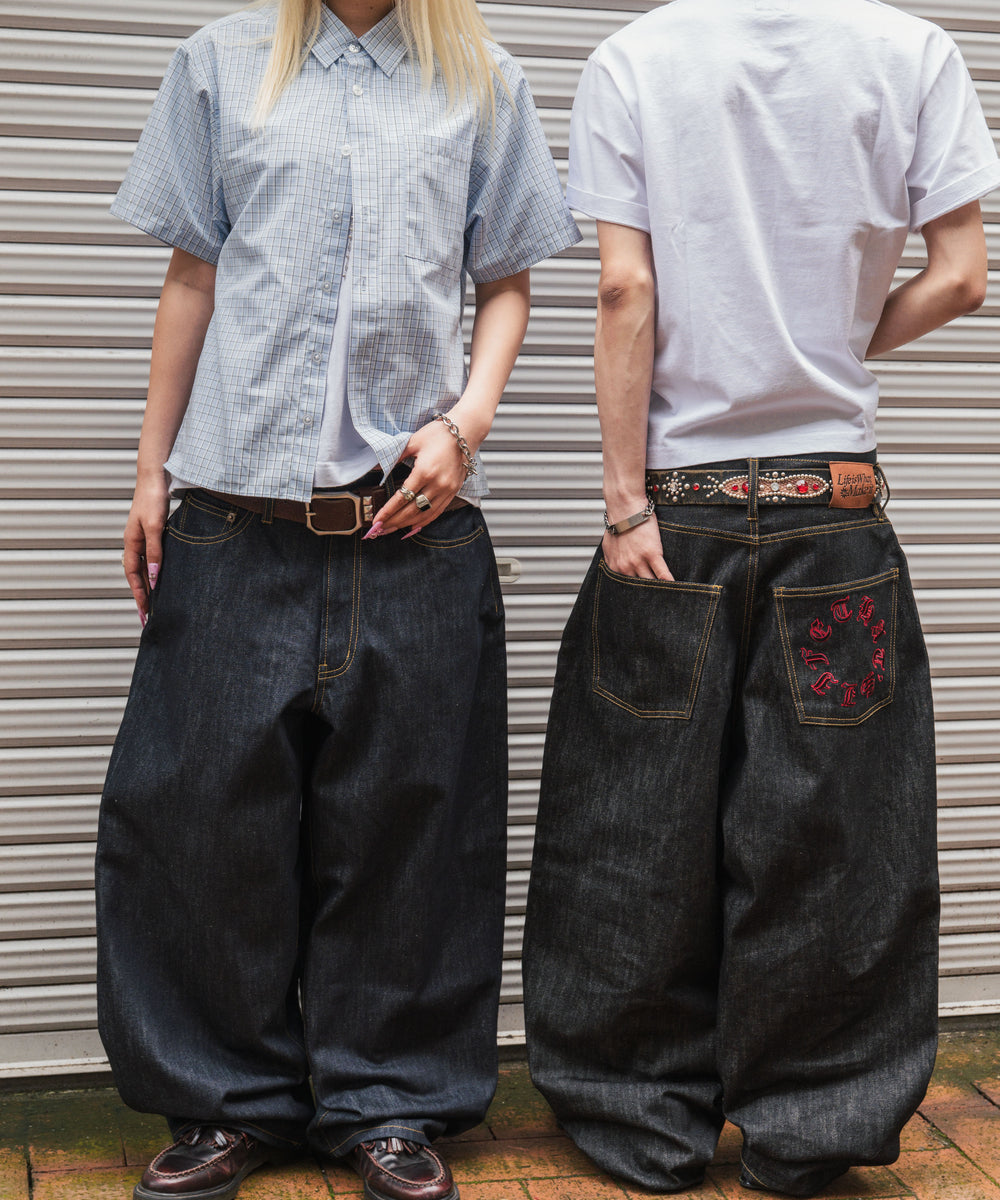 Slab rigid baggy denim free