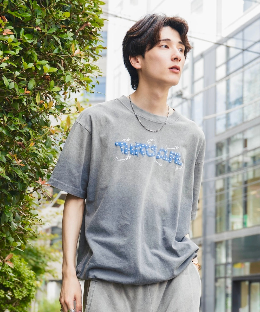 Vintage fade Wave logo Drawcode tee