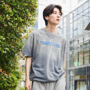 Vintage fade Wave logo Drawcode tee