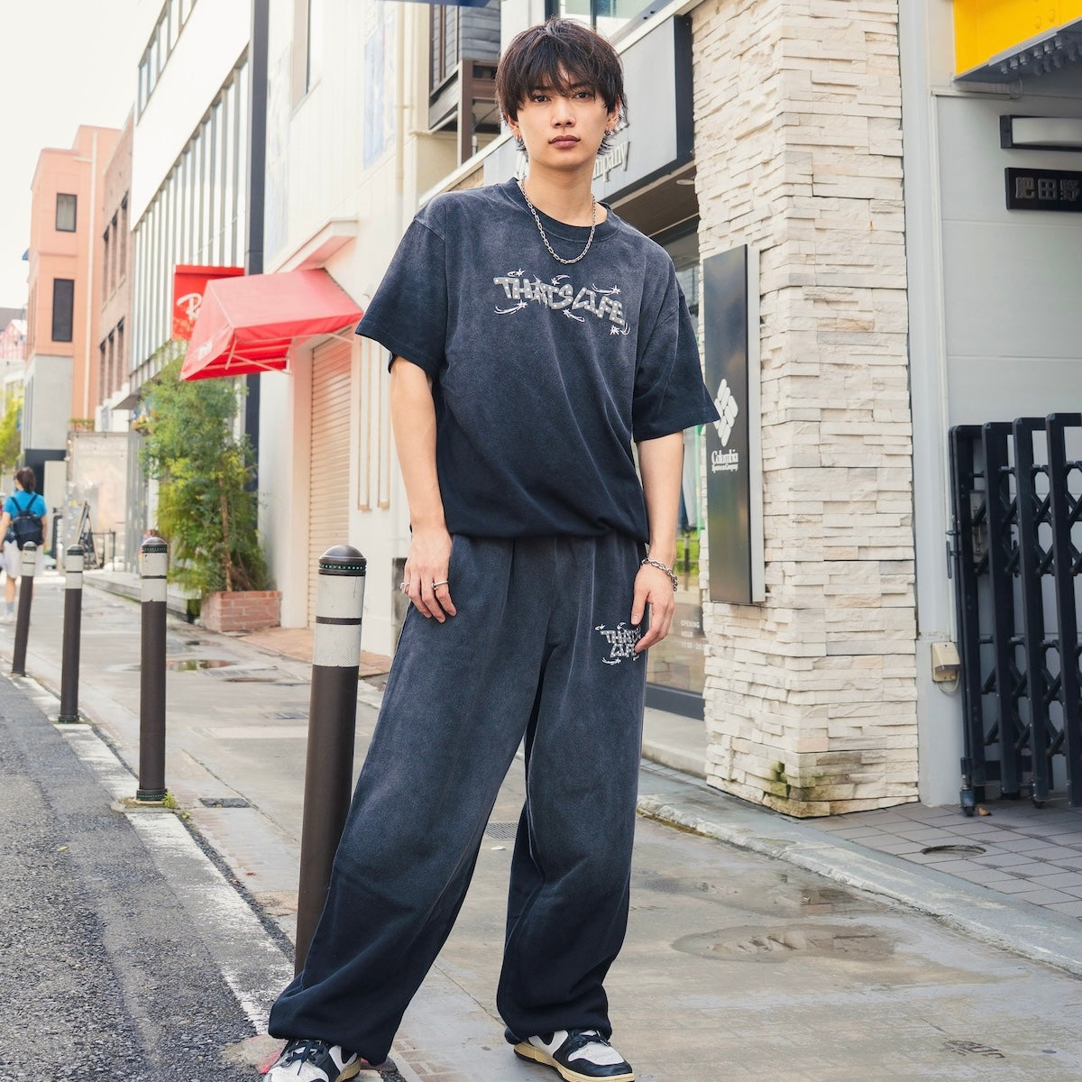 Vintage fade Wave logo Drawcode tee