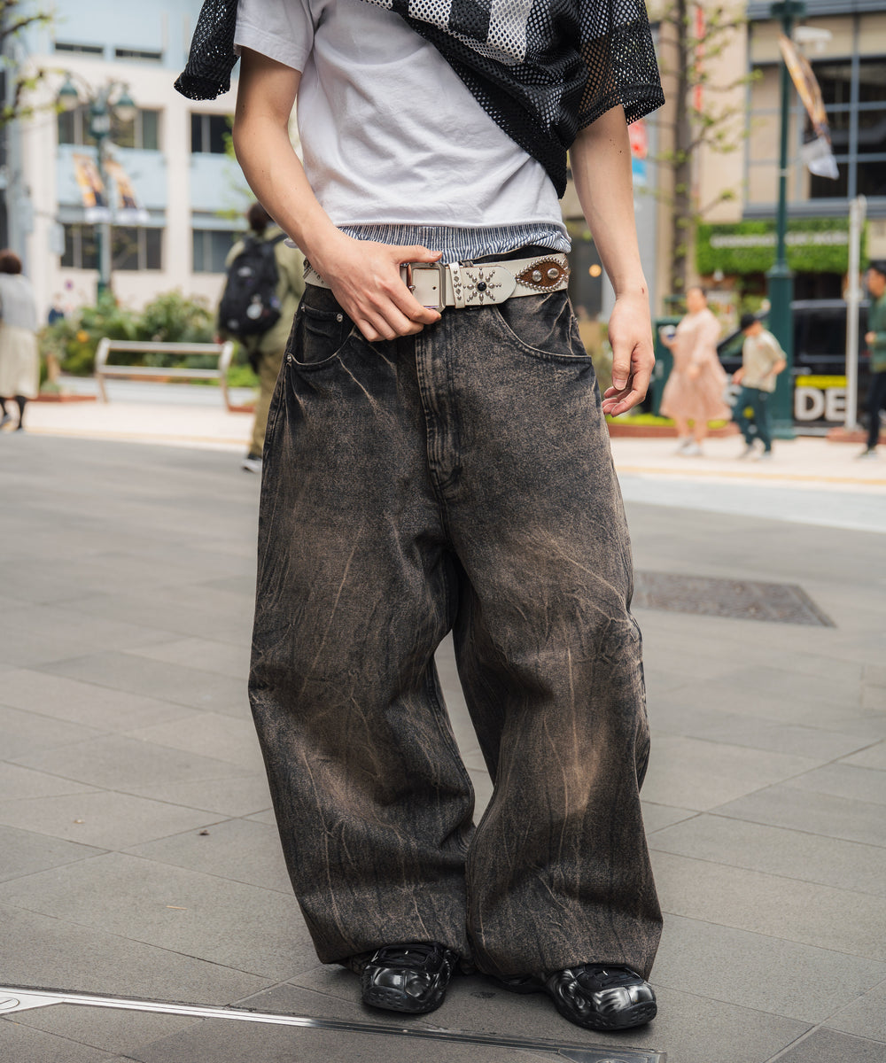 TS logo Baggy Denim pants free
