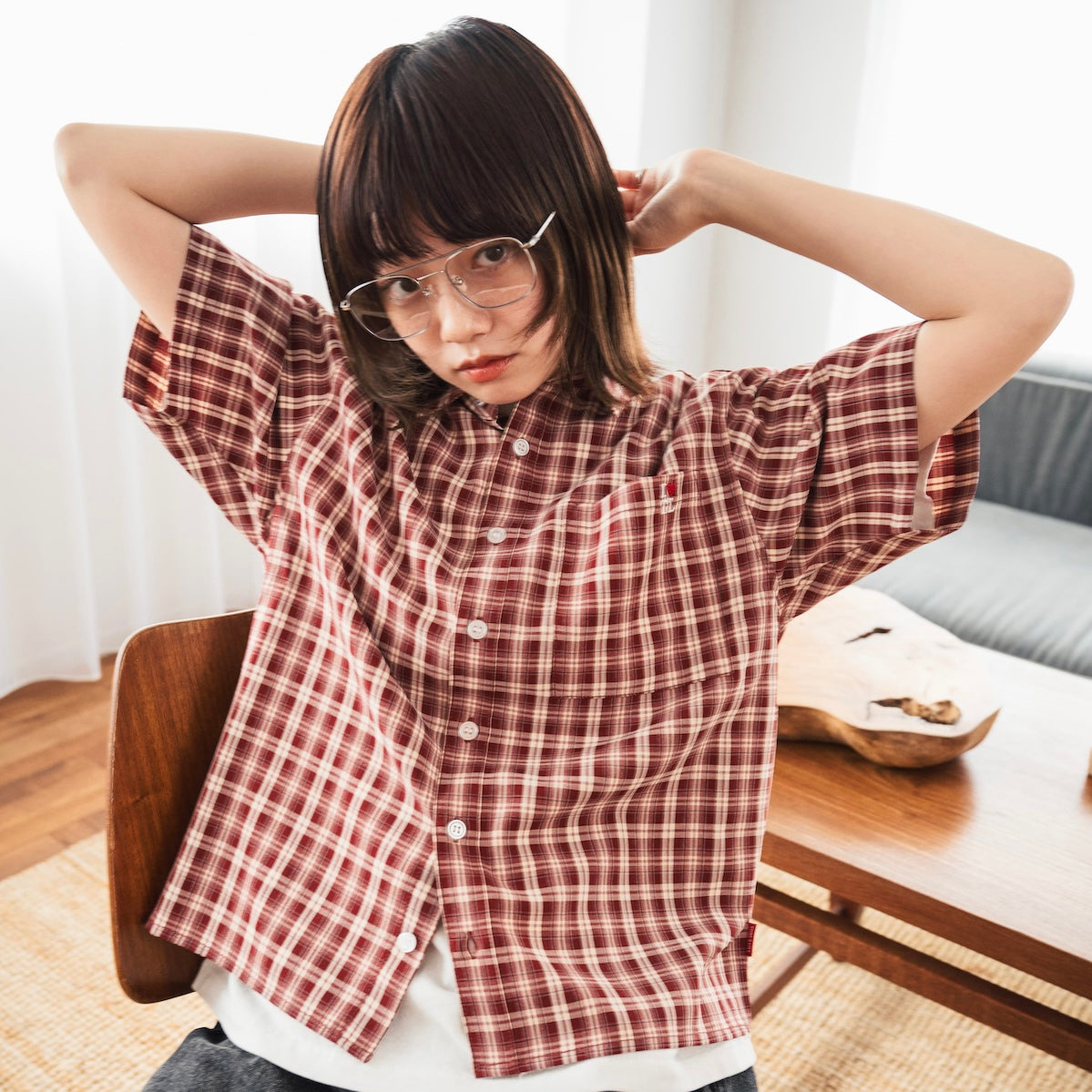 I ♥ TL  CHECK SHIRT