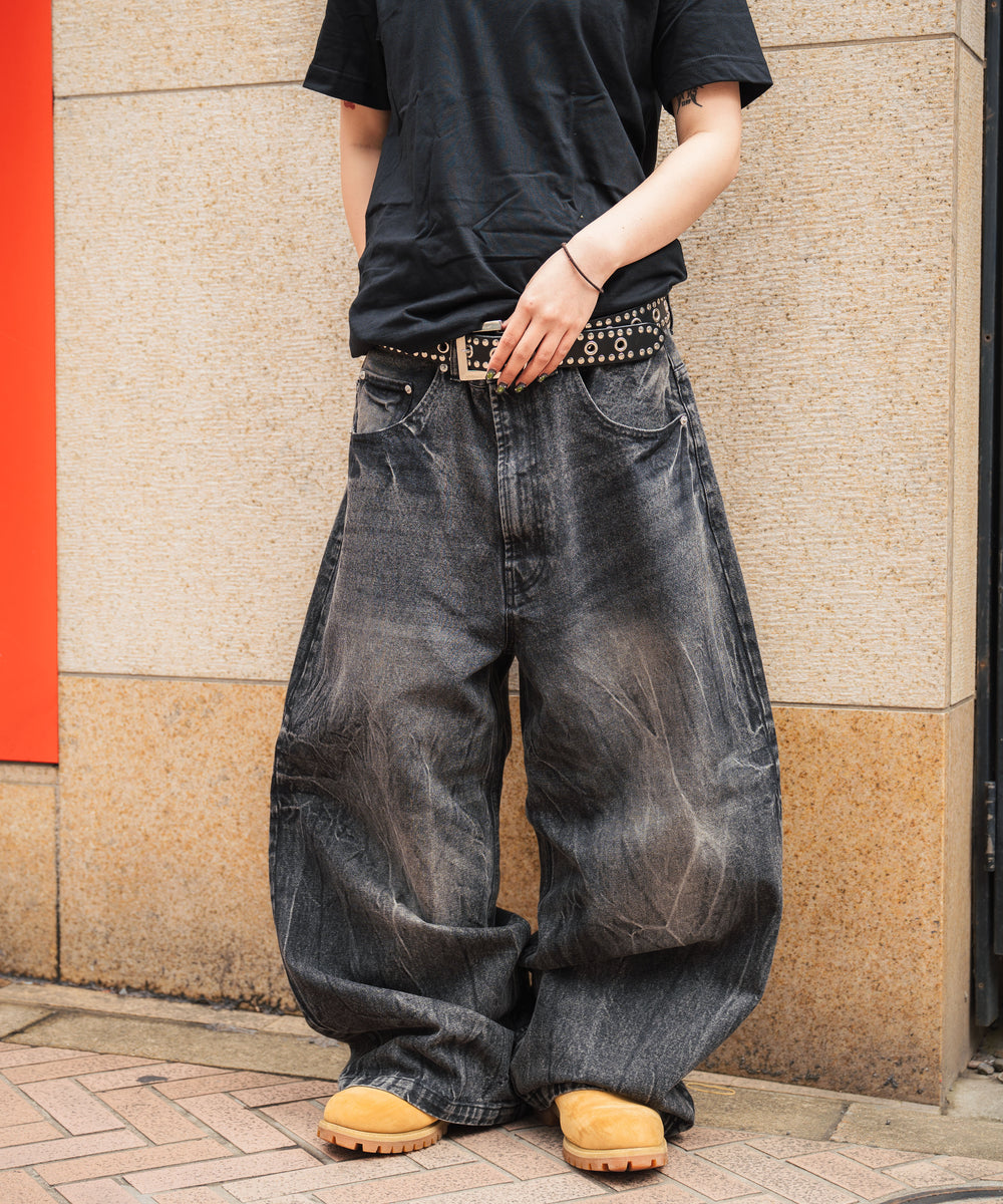 TS logo Baggy Denim pants free
