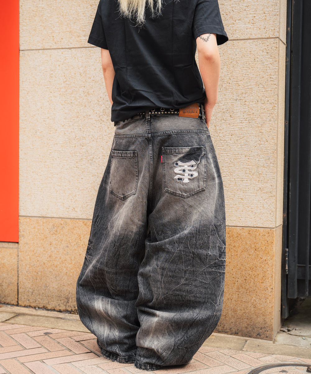 TS logo Baggy Denim pants free