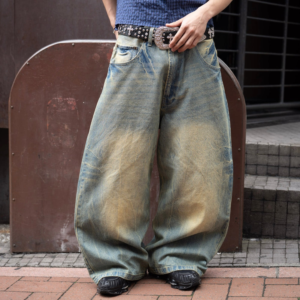 TS logo Baggy Denim pants