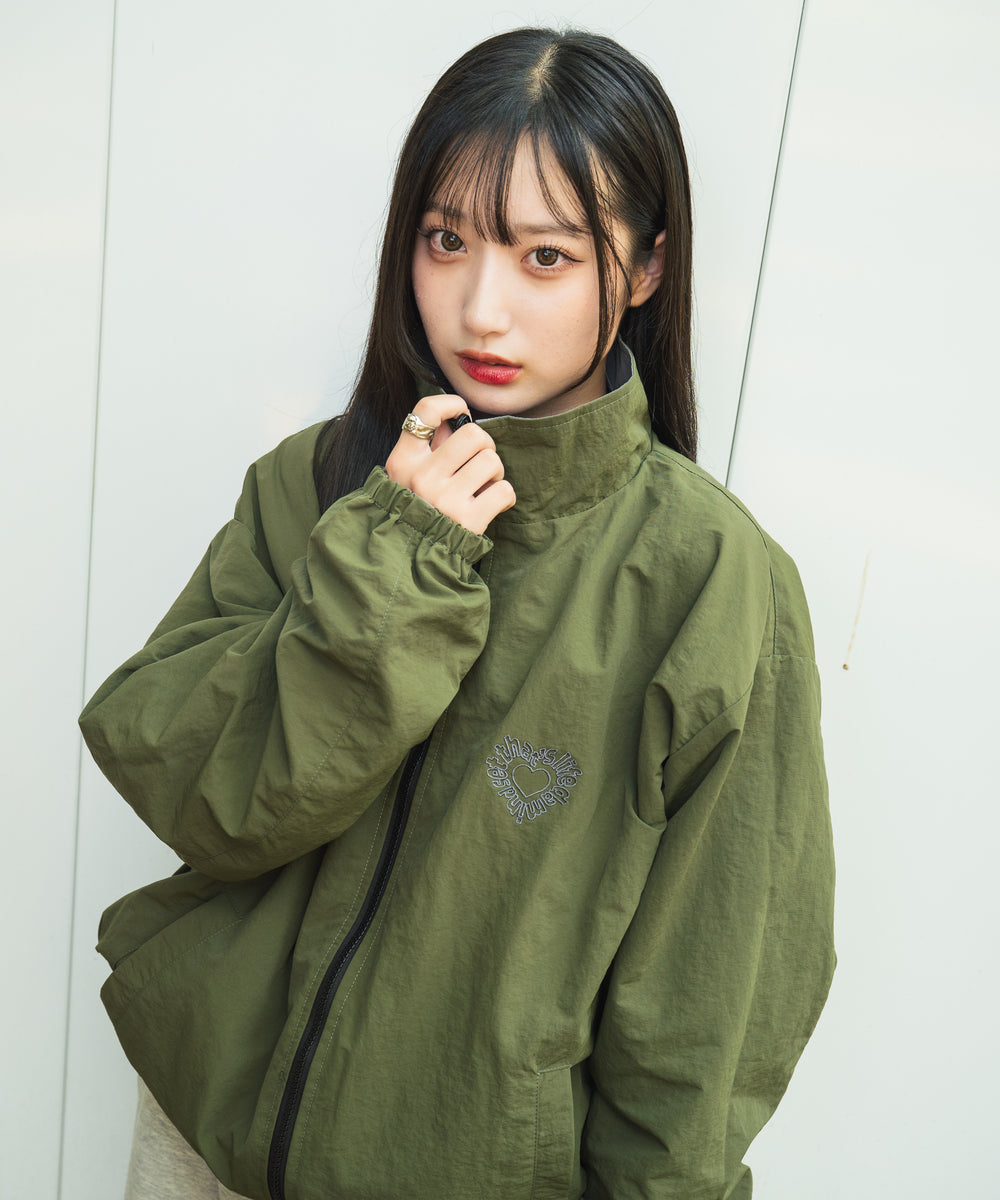 Heart logo 2way Reversible Nylon Jackets free