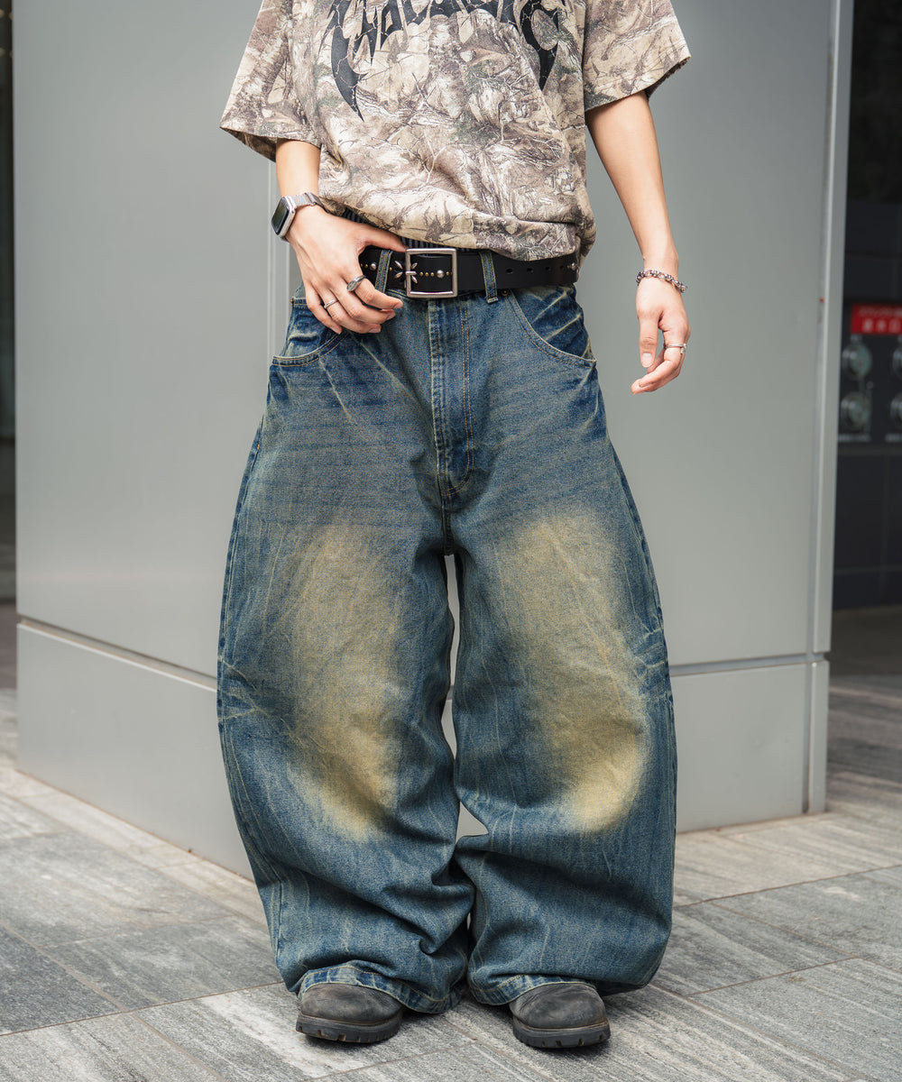 TS logo Baggy Denim pants free