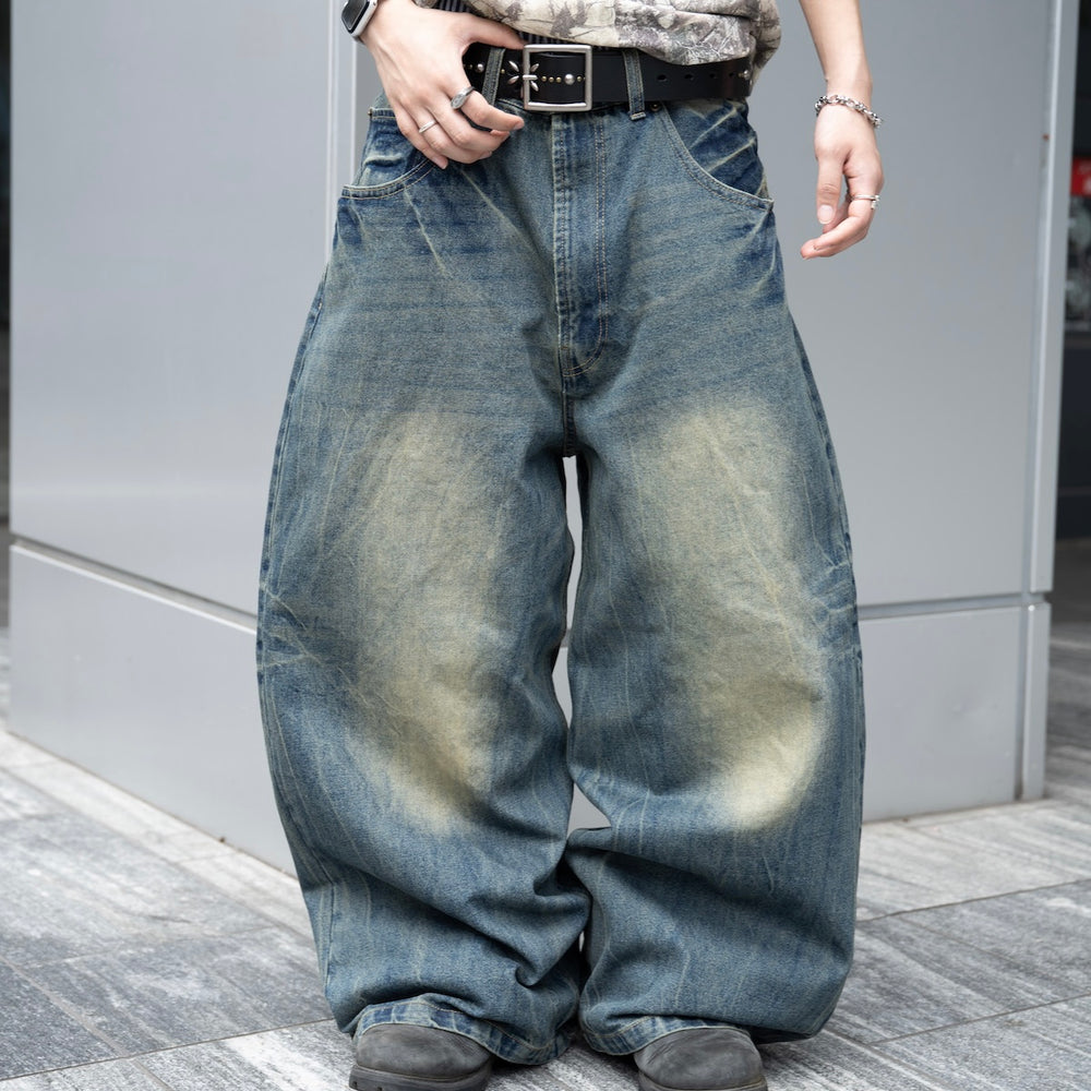 TS logo Baggy Denim pants
