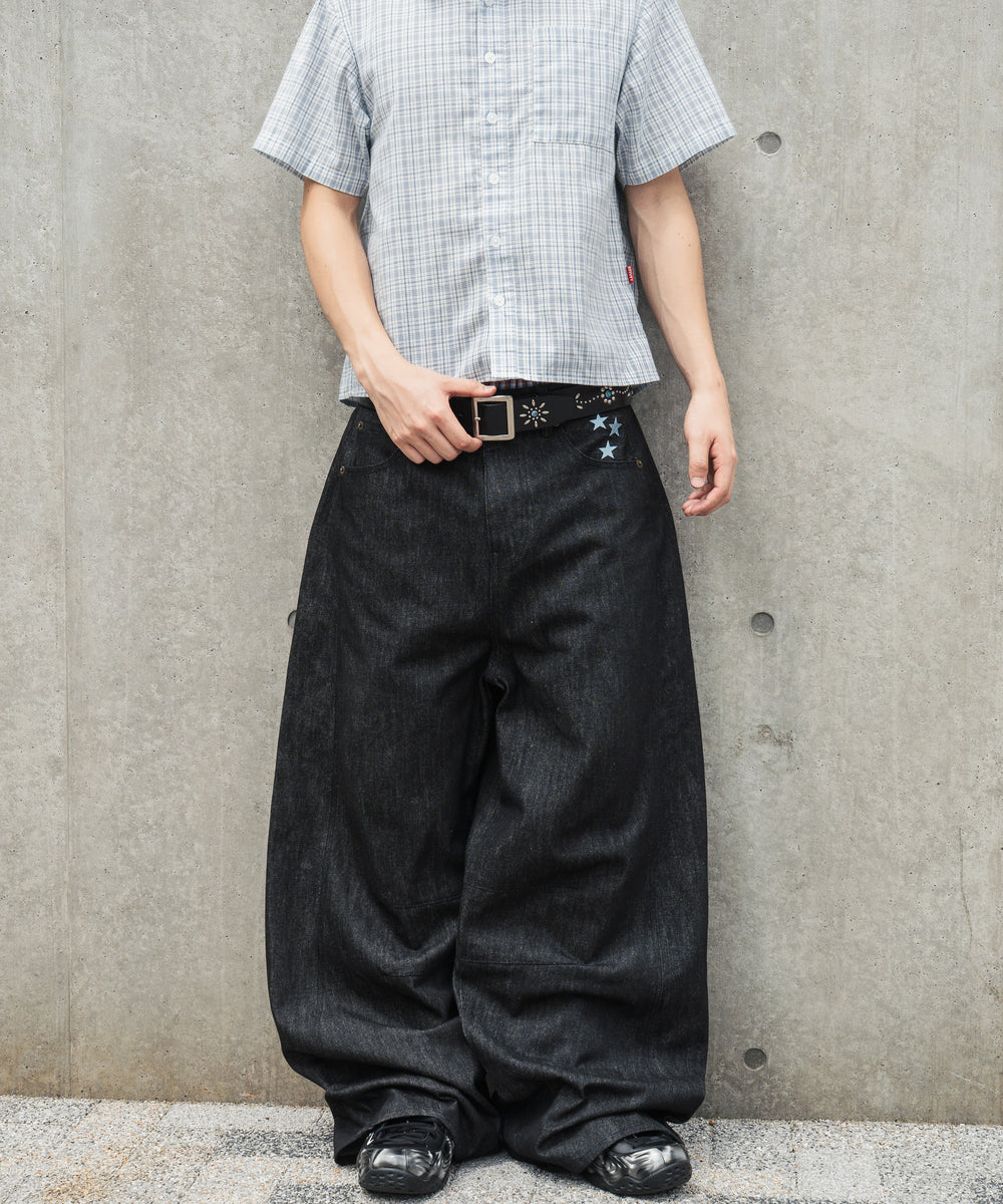 Heart logo Rigid Baggy Denim pants free