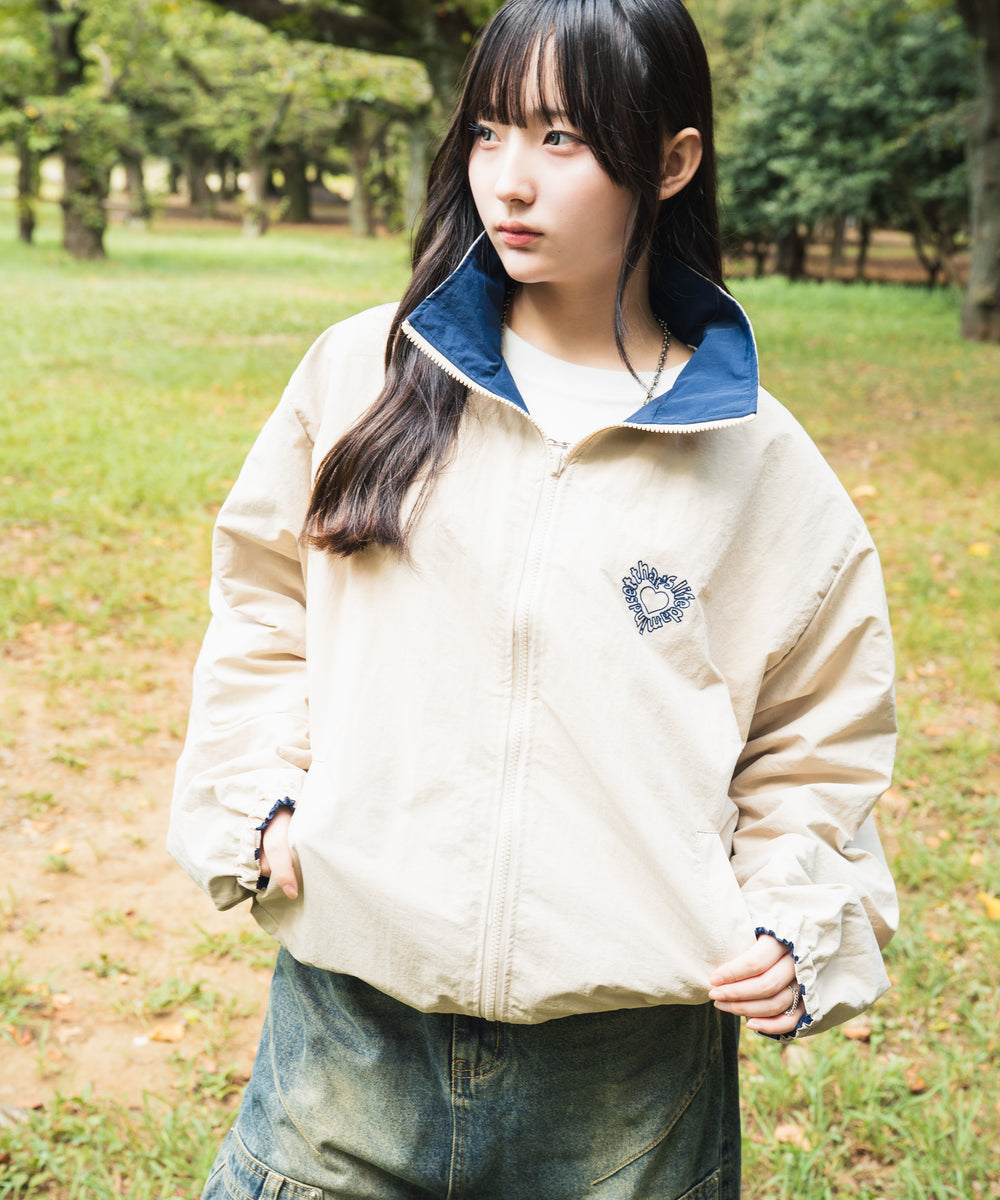 Heart logo 2way Reversible Nylon Jackets free