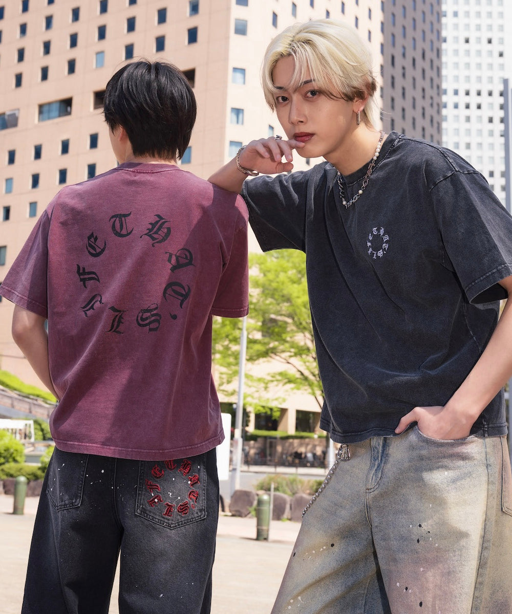 Vintage styles Circle logo tee