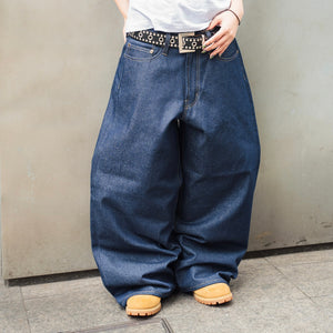 TS logo Rigid Baggy Denim pants