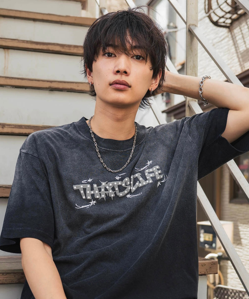 Vintage fade Wave logo Drawcode tee