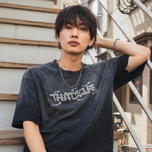 Vintage fade Wave logo Drawcode tee