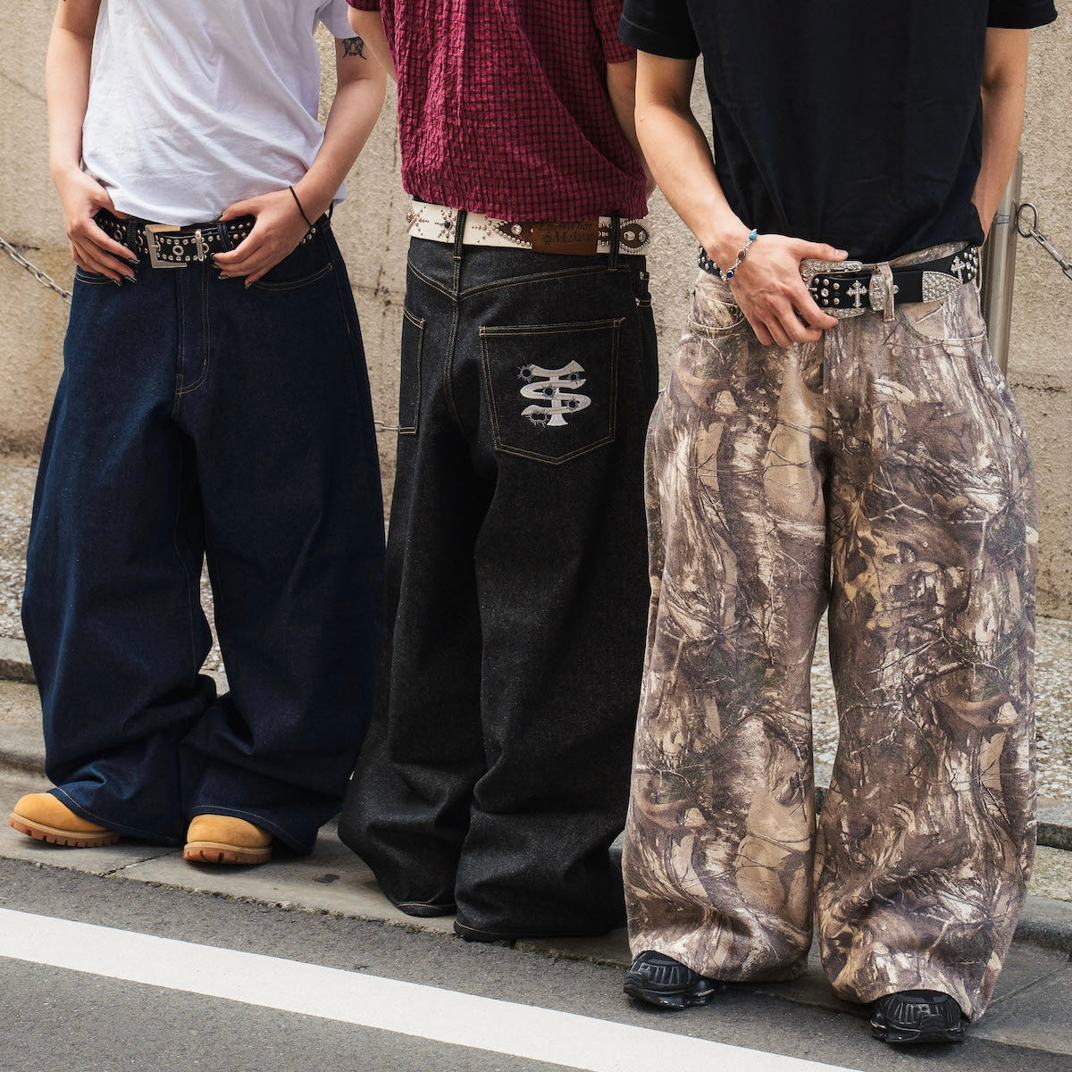 TS logo Rigid Baggy Denim pants – That