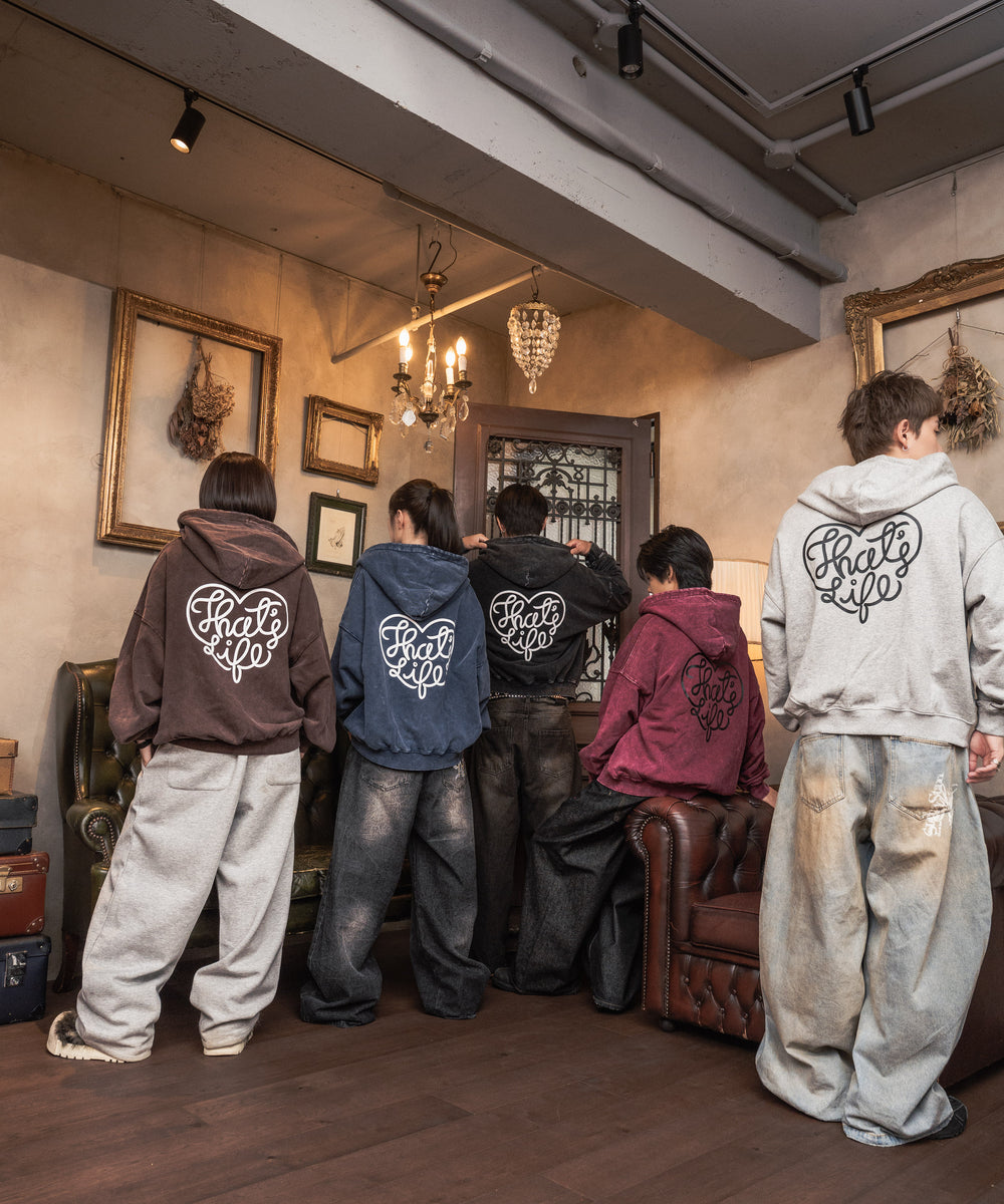 Vintage styles Heart logo zip hoodie free