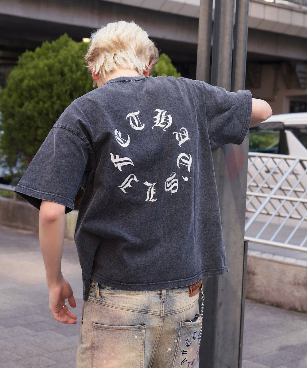 Vintage styles Circle logo tee