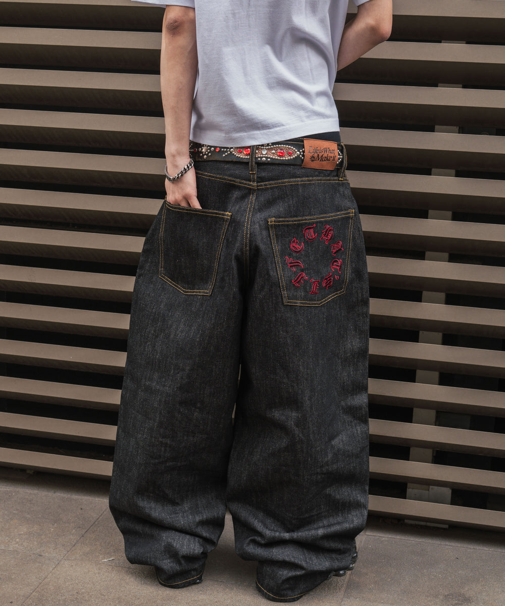 Slab rigid baggy denim free