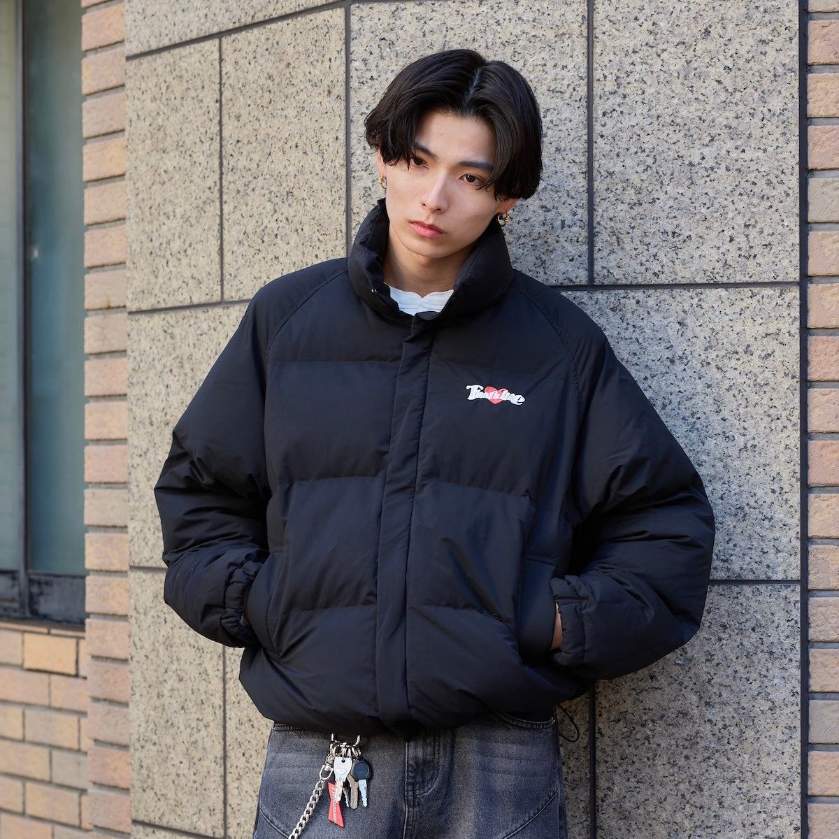 That's life Heart logo Puffer Jacket