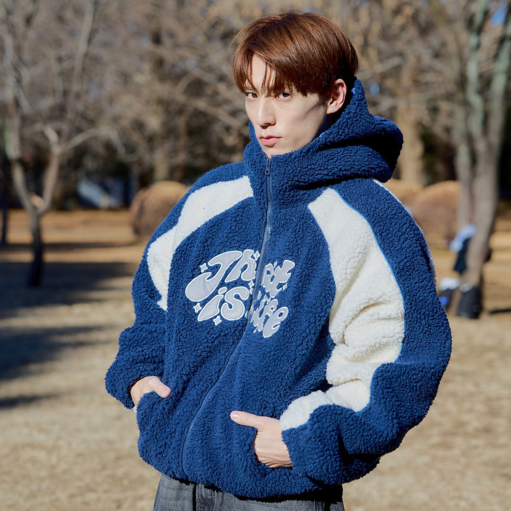 Wave logo fleece full zip-up