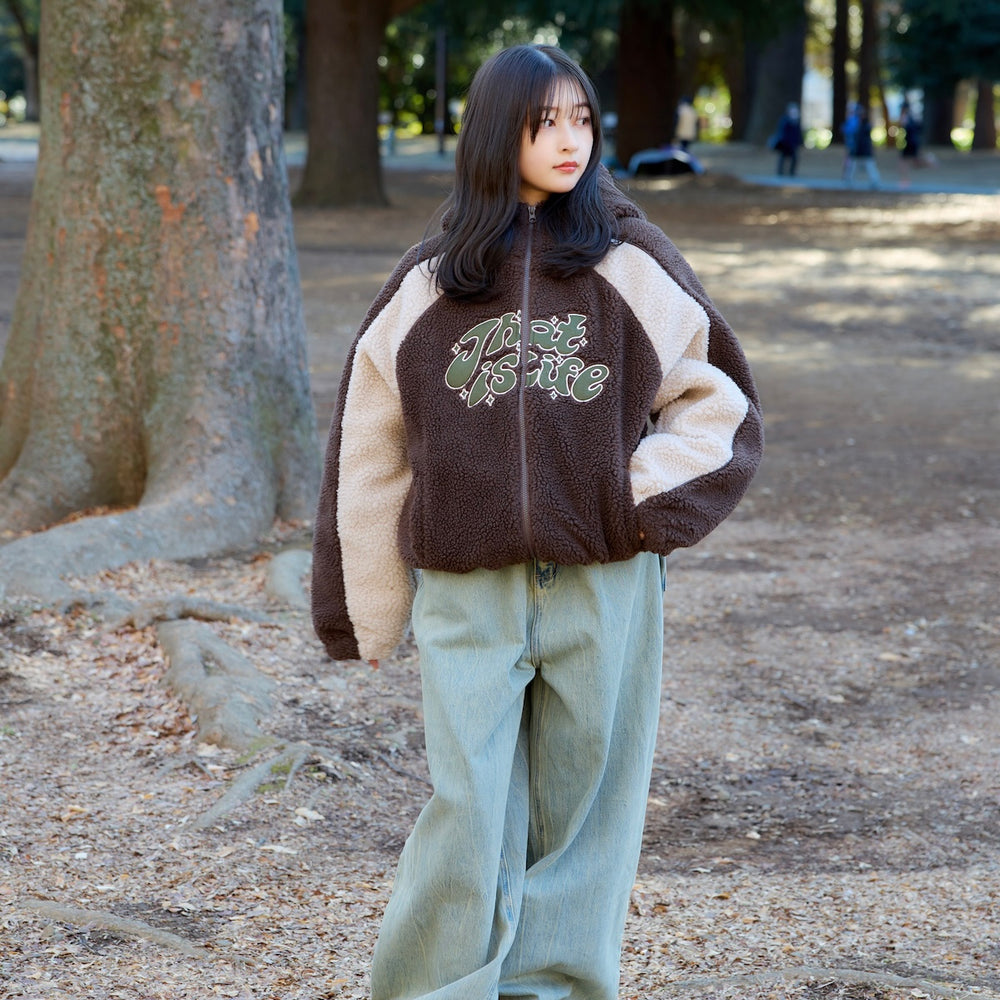 Wave logo fleece full zip-up