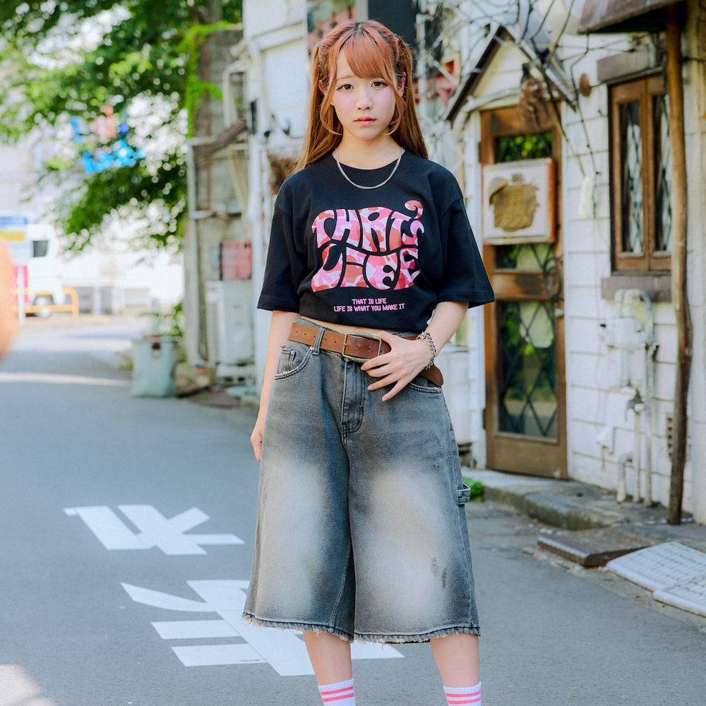 Surf Camo logo front print T-shirt