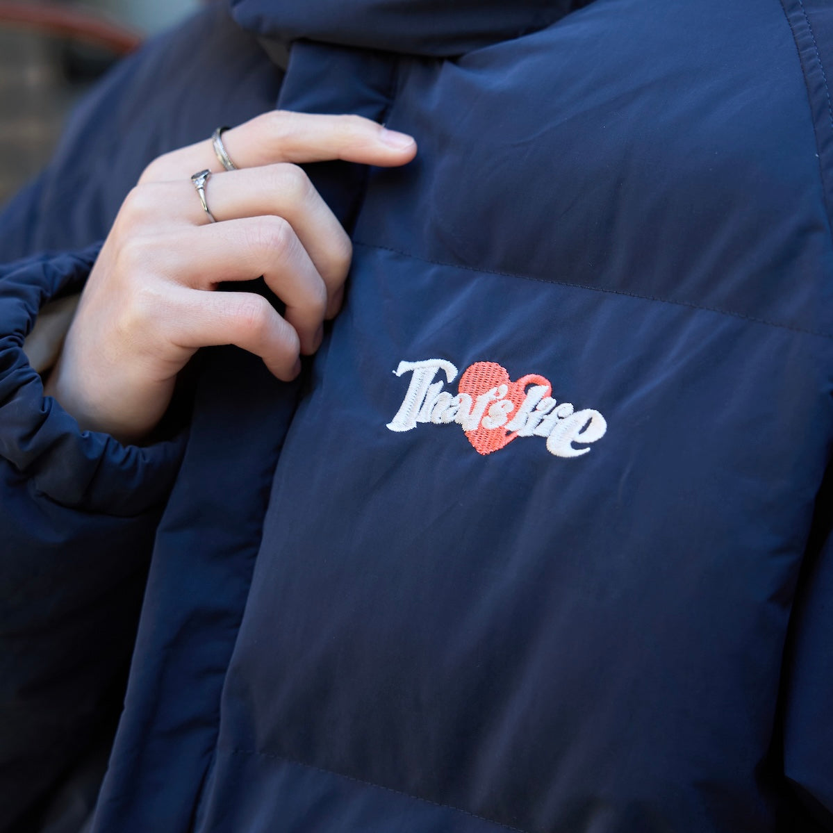 That's life Heart logo Puffer Jacket