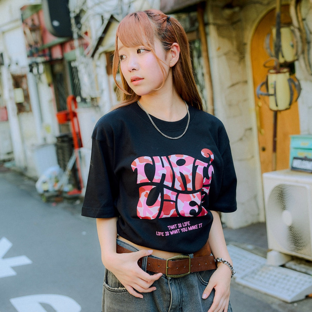 Surf Camo logo front print T-shirt