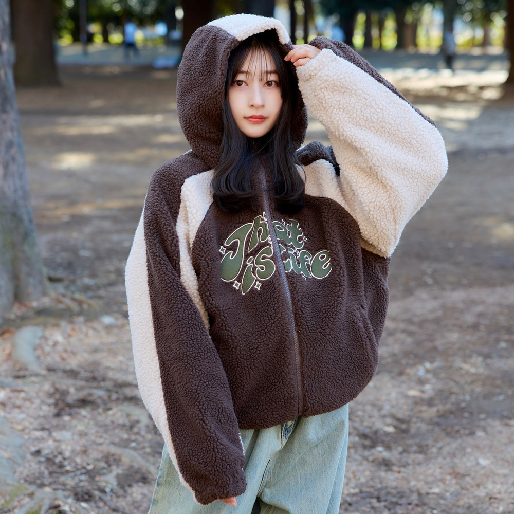 Wave logo fleece full zip-up