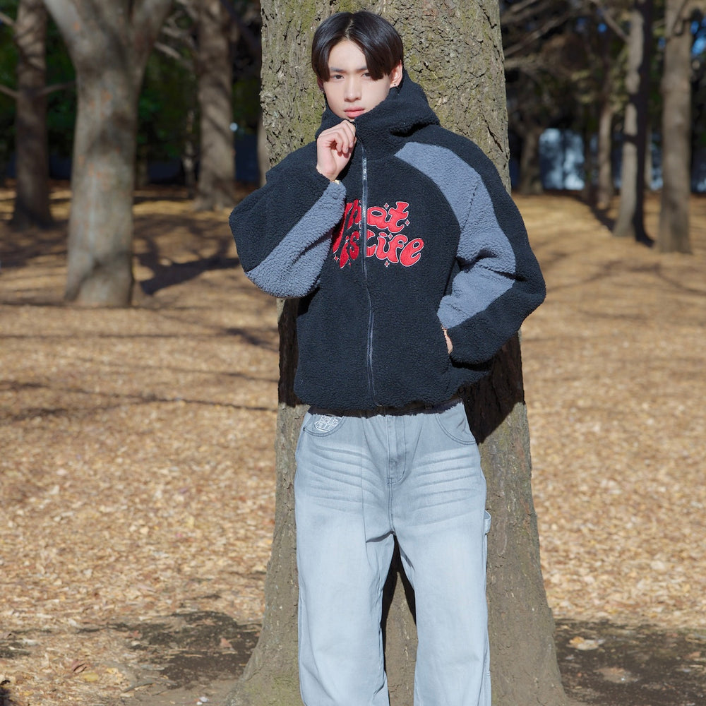 Wave logo fleece full zip-up