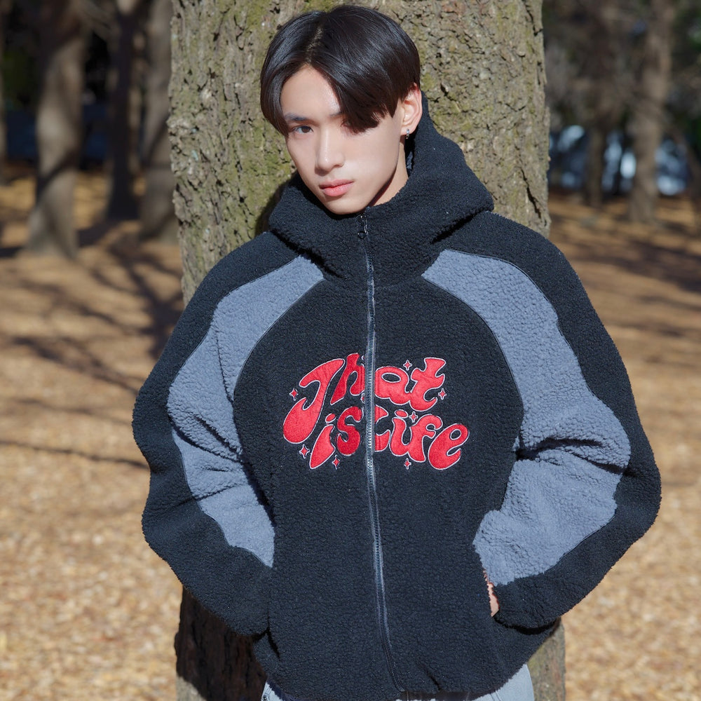 Wave logo fleece full zip-up